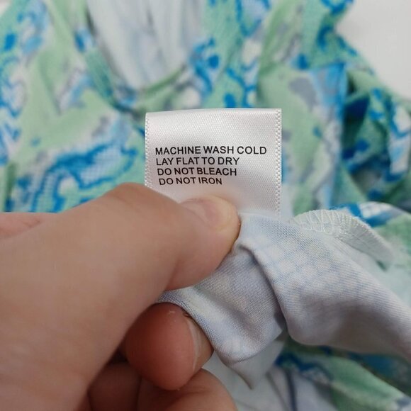 Jean-Pierre Klifa Snakeskin Print Sheath Dress Blue & Green Women's XXL Preppy - Picture 8 of 10